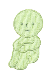 SMISKI Embroidery Sticker - Hugging Knees (1 Piece)
